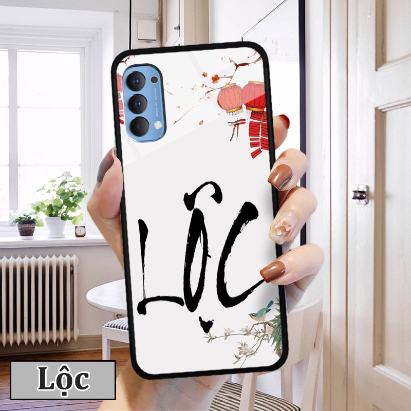 Ốp lưng kính 3D Oppo Reno 4 - chữ thư pháp ý nghĩa