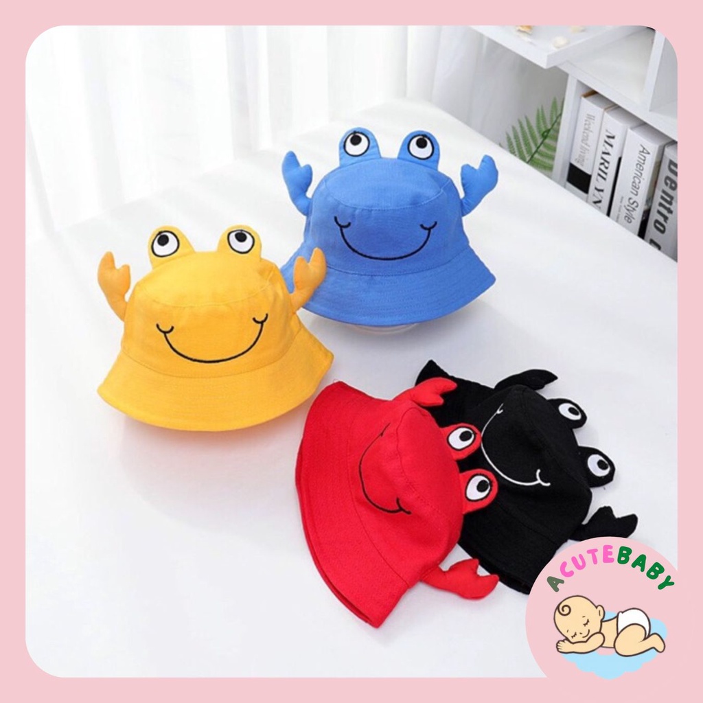 Mũ bucket cho bé nón trơn nhiều màu siêu xinh vải thô mềm phong cách Hàn Quốc cho bé từ 1-4 tuổi