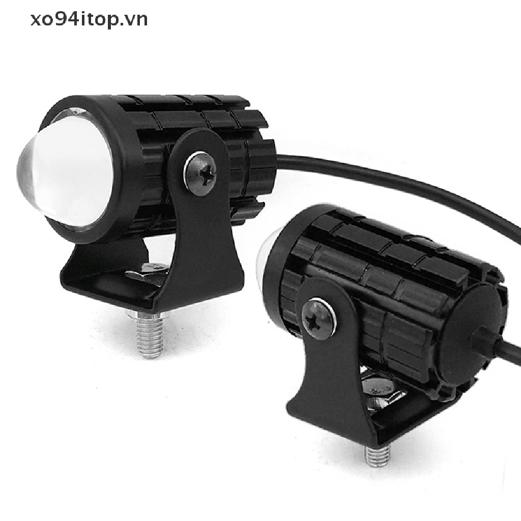 Đèn Pha Led Hai Màu Bằng Thép Siêu Sáng Chống Thấm Nước 12-80V Dành Cho Xe Mô Tô