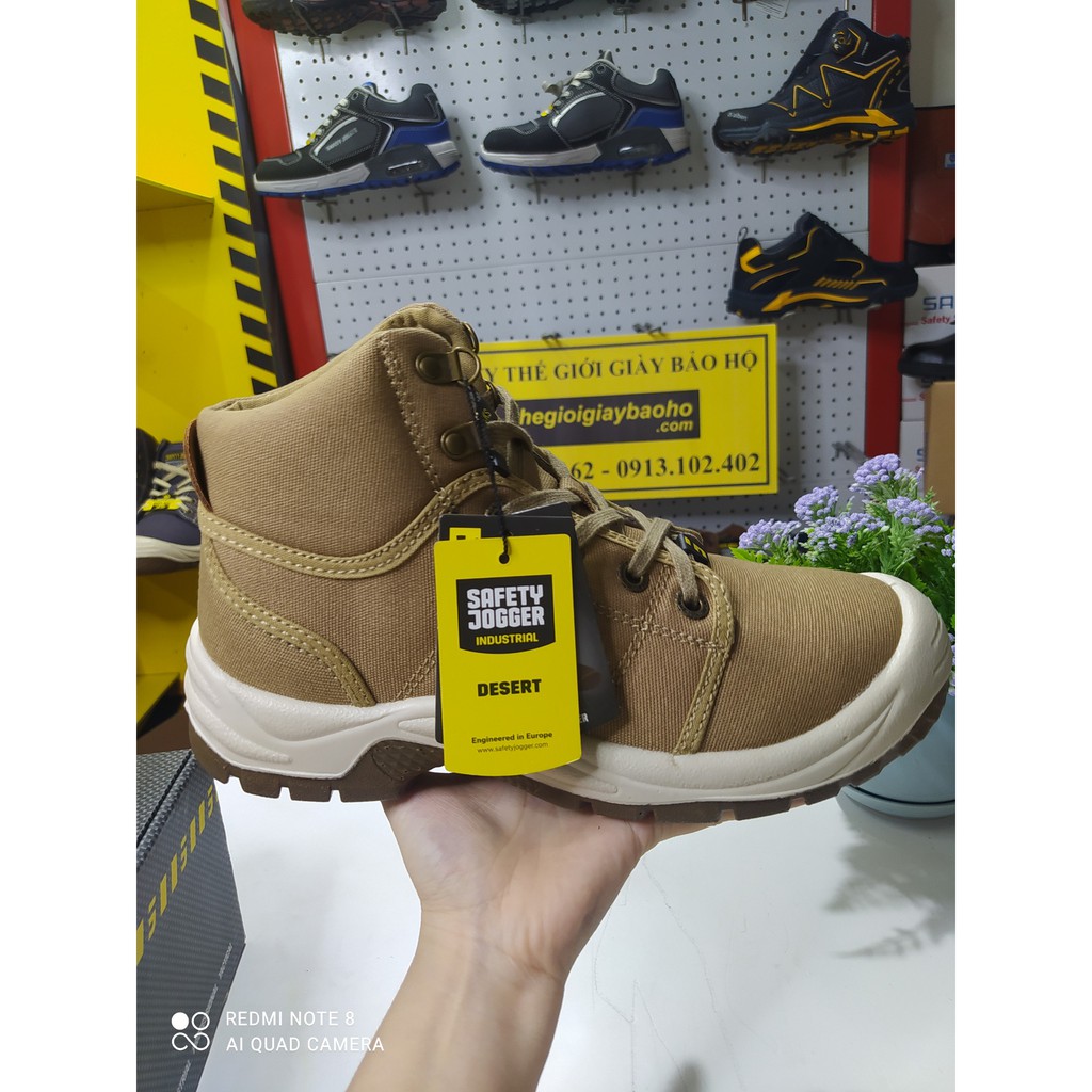 [HÀNG CHINHS HÃNG] Giày Bảo Hộ Lao Động Safety Jogger Desert 011, Da Chất Lượng Cao, Đế PU, Chống Đâm Xuyên, Va Đập