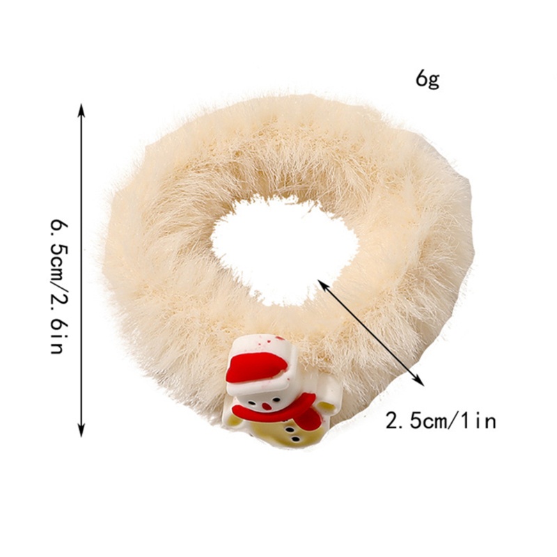 Dây Cột Tóc Đuôi Ngựa Hình Ông Già Noel Bằng Lông Nhung Dễ Thương Xinh Xắn