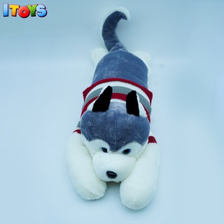 Gấu Bông Gối Ôm Chó Husky Bông Cute