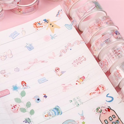 [HÀNG CÓ SẴN] Băng dính trang trí cuộn washi tape trang trí sổ nhiều hình dễ thương