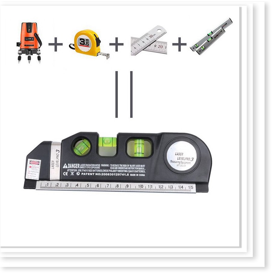 【Có hàng sẵn】Thước Ni vô laser đa năng