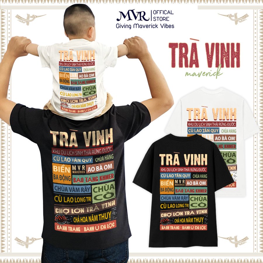 ÁO THUN Trà Vinh under form unisex rộng tay dài lỡ ao cặp gia đình genZ phông cotton fact localbrand MVR BB4195