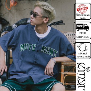 Áo Sơ Mi Nam Nữ Tay Ngắn Bóng Chày Thời Trang Hàn Quốc Áo Khoác Sơ Mi Thêu Tay Cao Cấp Rẻ Đẹp E'MER