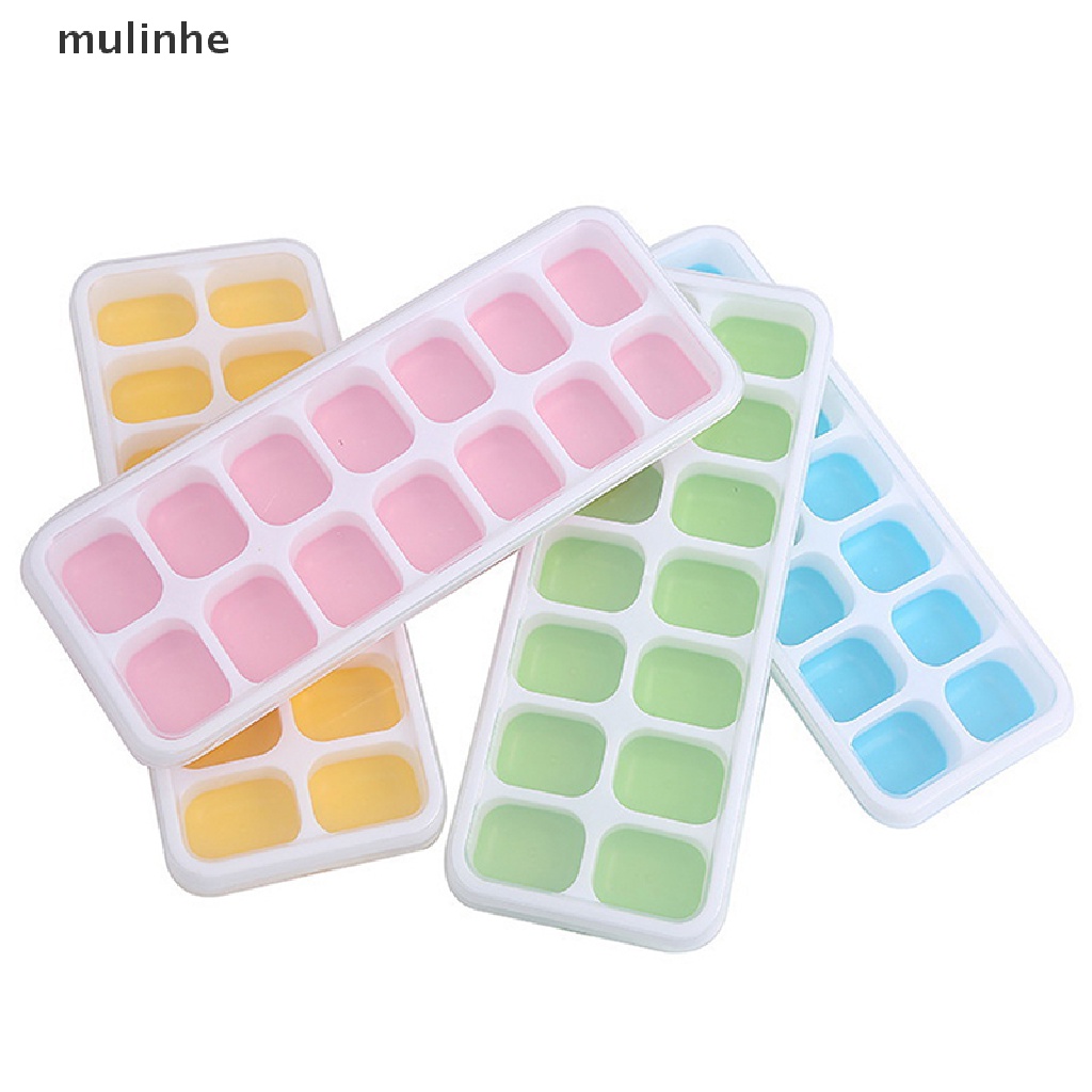 Khuôn silicone làm đá viên có nắp đậy tiện lợi