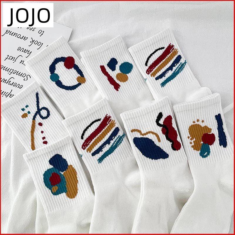 Vớ Ống In Họa Tiết Graffiti Phong Cách Đường Phố Hàn Quốc Nhật Bản Dành Cho Nữ