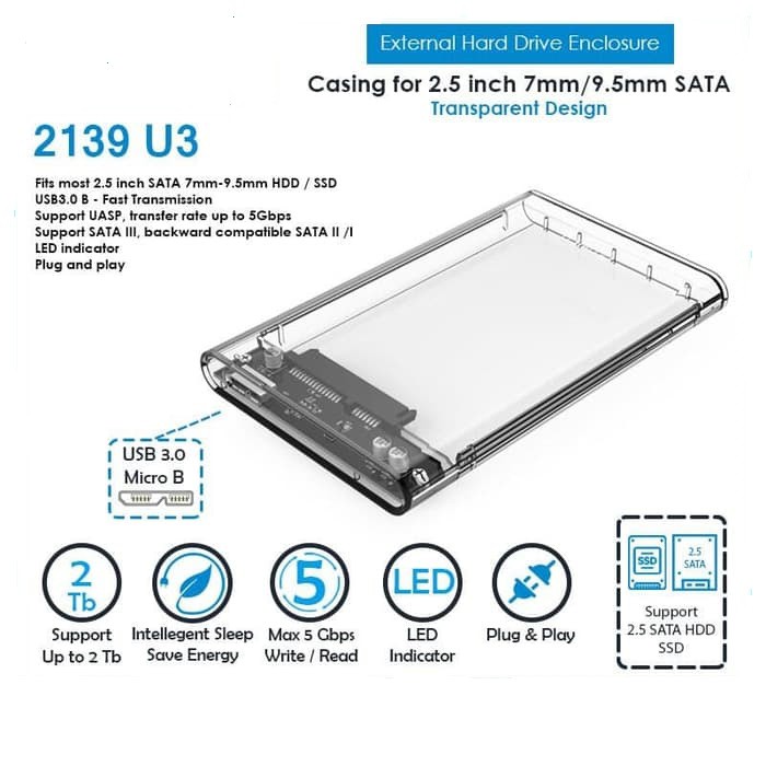 Ổ Cứng Orico 2139u3 Orico 2588us3 Usb 3.0 Sata 2.5 Inch