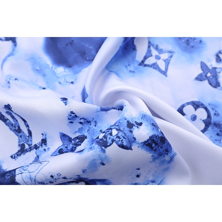 L &amp; V Áo Sơ Mi In logo Biểu Tượng Thiết Kế Màu Nhuộm Cổ Điển Thoải Mái Thời Trang Xuân Thu