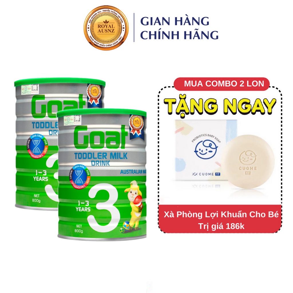 Sữa Dê Hoàng Gia Úc Goat Toddler Milk 3 Bổ Sung Dinh Dưỡng Cho Bé ROYAL AUSNZ 800g