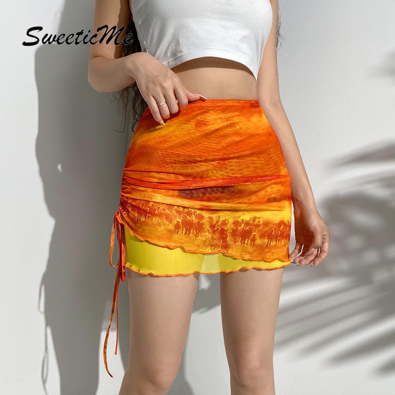 Chân Váy Lưới Gợn Sóng Hai Lớp Sweeticme 2021 | BigBuy360 - bigbuy360.vn