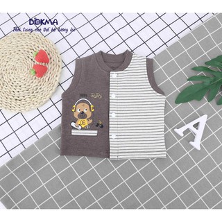 [Mã BMLT30 giảm đến 30K đơn 299K] DA560 Áo ghile kẻ Dokma (3-18M)