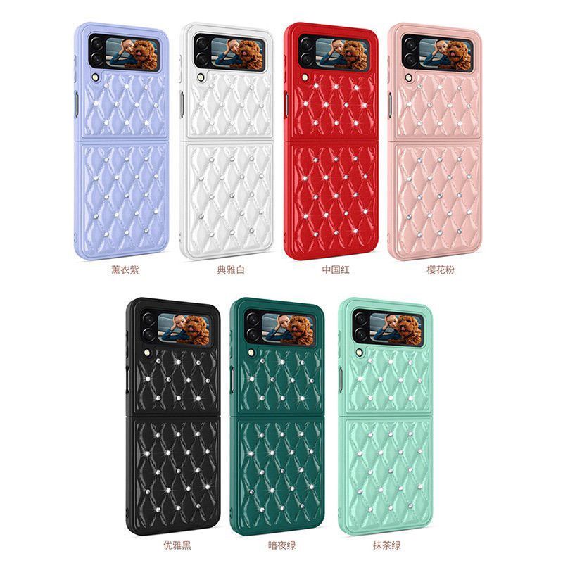 Ốp Điện Thoại Samsung Galaxy Z Flip 3, Ốp Bảo Vệ TPU + PC Chống Trầy Xước HỌA TIẾT TRÁM ĐÍNH ĐÁ