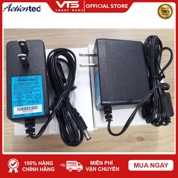Nguồn 12V-2A Actiontec Chính Hãng Mới 100% - Adapter Actiontec 12V-2,5A Vàng - Nguồn Chuyên Dùng Cho Camera
