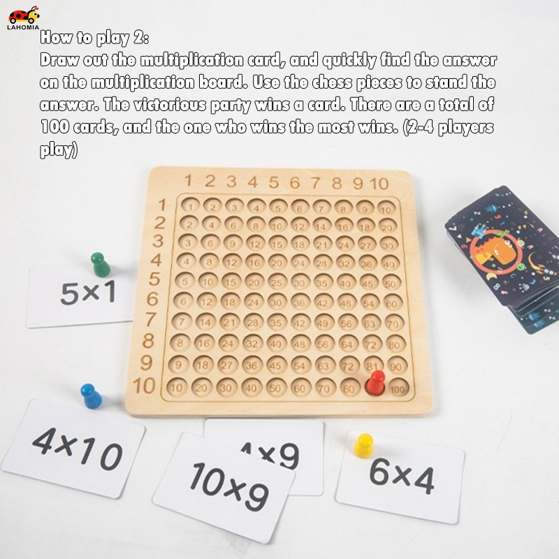 LAHOMIA Bảng gỗ học toán giáo dục theo phương pháp Montessori cho các bé mẫu giáo