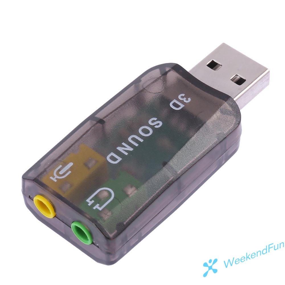 Card Âm Thanh Usb 5.1 Ch 3d Cho Máy Tính