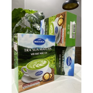 <KHÔNG THÊM ĐƯỜNG> Trà sữa Matcha với hạt Mắc ca / MACCACA