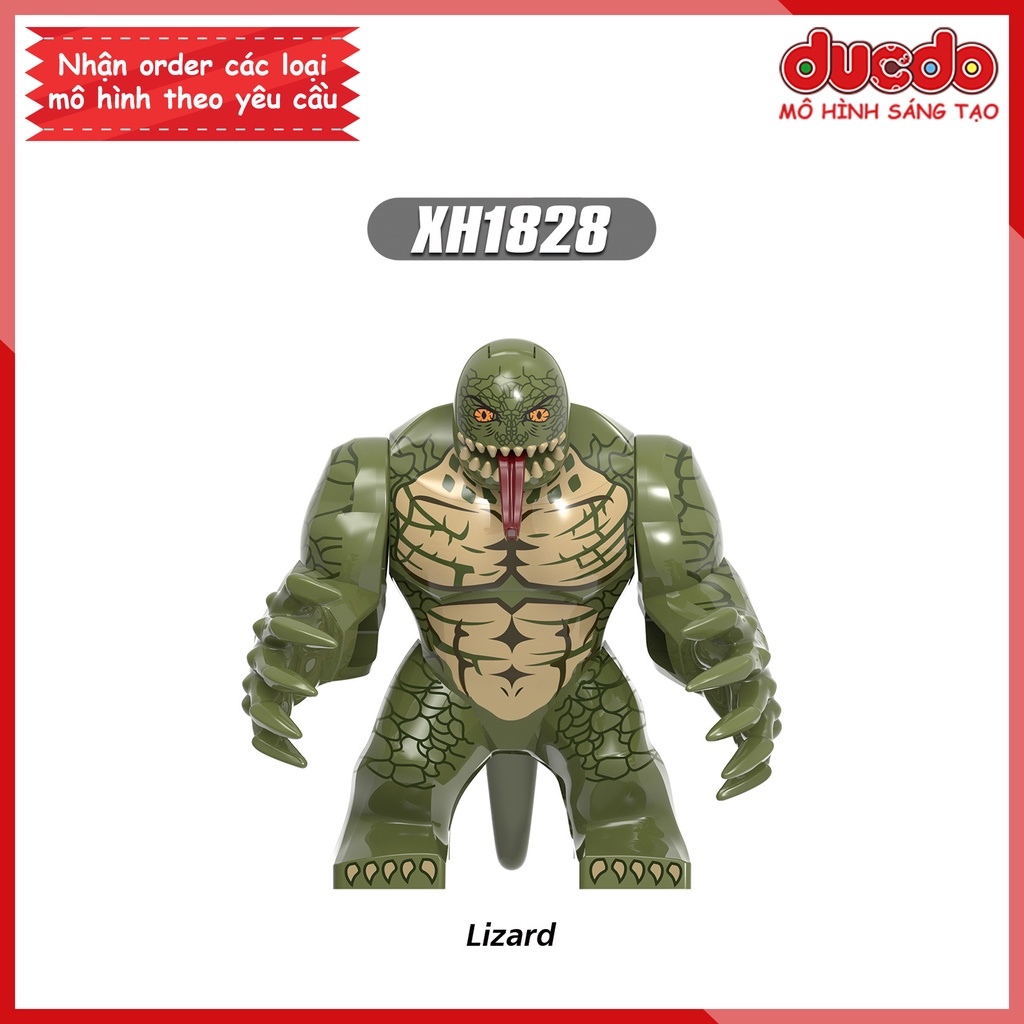 Bigfig Thằn Lằn Lizard trong người nhện ko còn nhà- Đồ chơi Lắp ghép Xếp hình Mini Minifigures Big Fig XINH XH1828 X1828
