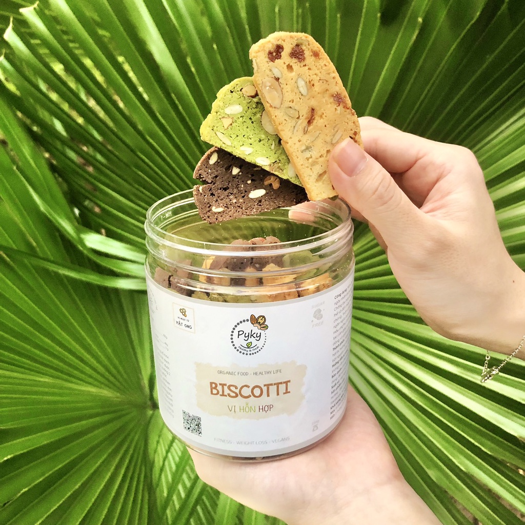 [COMBO TIẾT KIỆM 15K] Bánh Biscotti Mixed, Granola Nhiều Hạt | Thực Phẩm Ăn Kiêng Lành Mạnh Cao Cấp Pyky