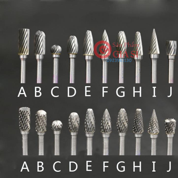 mũi mài khắc phay vonfram 3x6mm 10 mũi (có 2 loại sọc đơn và sọc kép nhé) ❤️freeship❤️