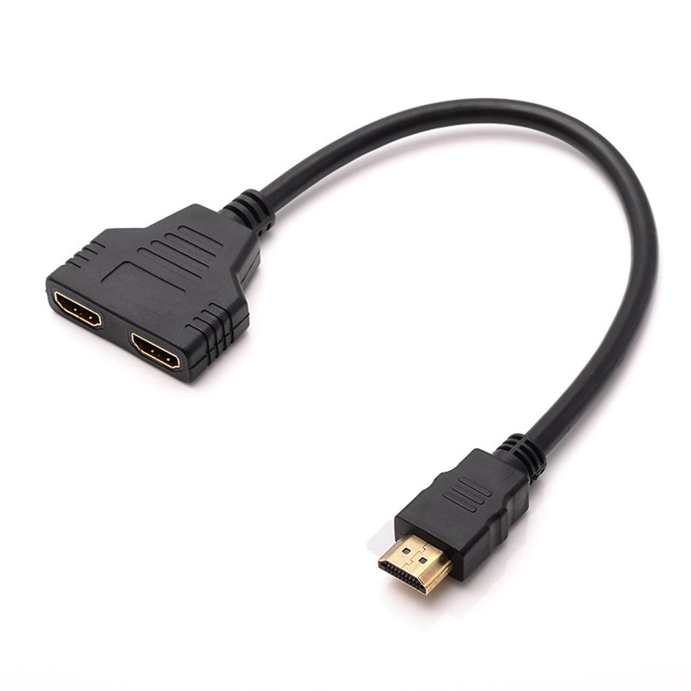 Cổng HDMI 1080P Nam thành 2 Nữ 1 trong 2 Out Bộ chuyển đổi cáp Splitter