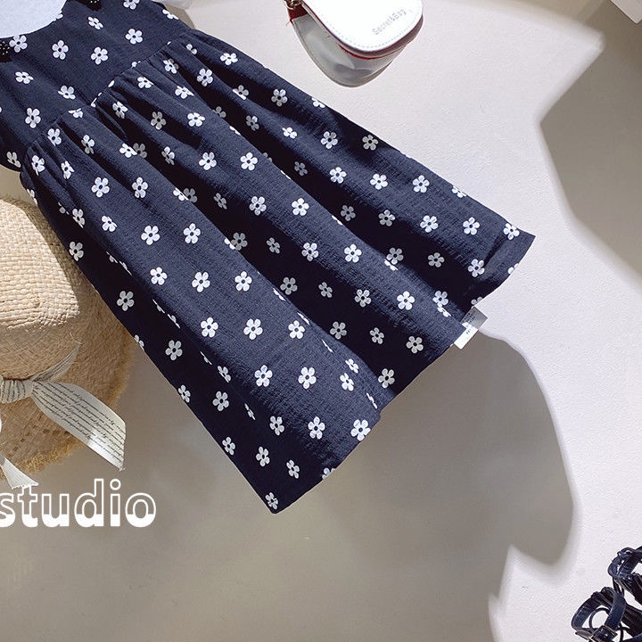 Set Áo Thun Ngắn Tay + Chân Váy Hoa Thời Trang Hàn Quốc Cho Bé Gái