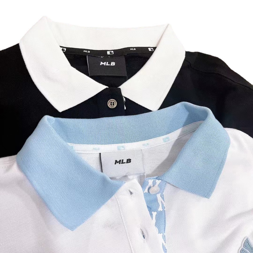 Polo NY MLB Basic unisex nam nữ in hình Monogram Mega -Logo cá tính THE.LAZ