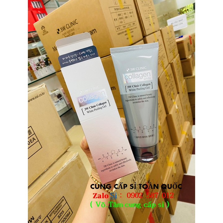 3Wclinic Tẩy Tế Bào Chết Tinh Chất Collagen Dưỡng Trắng Da  - 3W Clinic Collagen White Peeling Gel 180Ml