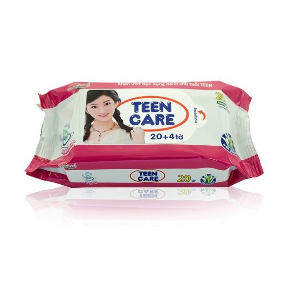 Khăn giấy ướt Teencare 20 tờ/gói - Kháng khuẩn 99,9%