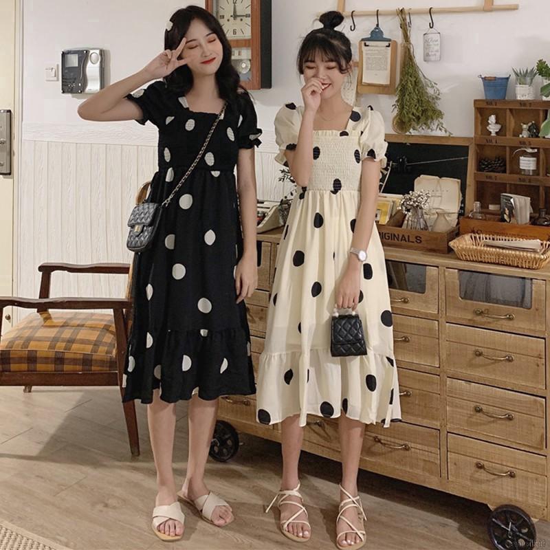Đầm Maxi Tay Ngắn Phong Cách Bohomian đầm hoa váy hoa nhí
