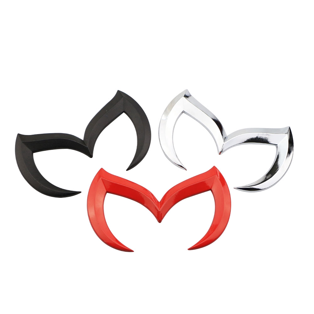 Miếng dán kim loại hình logo kiểu Người Dơi dành cho xe Mazda 3 5 6 CX3 CX5 CX7 CX9