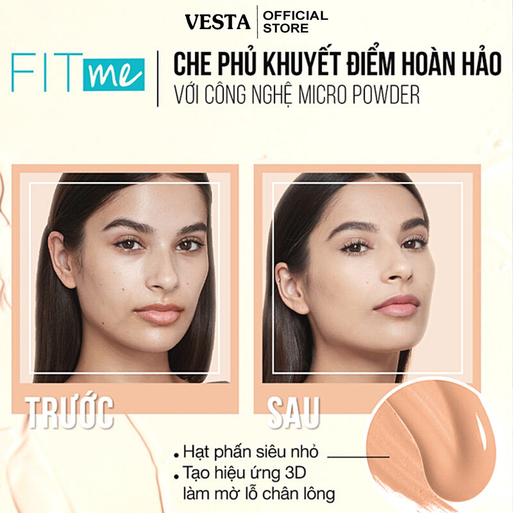 Kem Nền Mịn Nhẹ Kiềm Dầu Chống Nắng Fit Me Maybelline New York Matte SPF 22 30ml | BigBuy360 - bigbuy360.vn