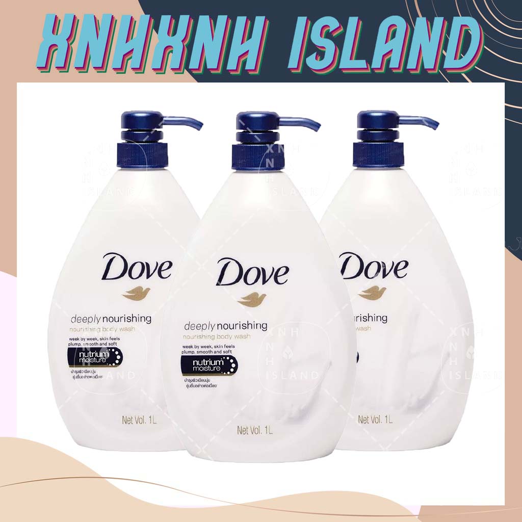 Sữa Tắm Dove Dưỡng Ẩm Chuyên Sâu Deeply Nourishing Thái Lan - 1000ml