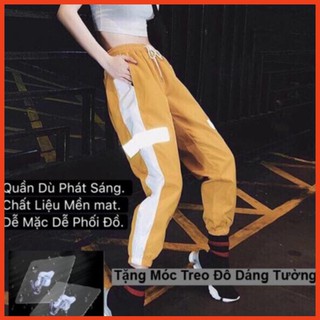 Quần Jogger Dù Nam Nữ Phản Quang Phát Sáng Thể Thao