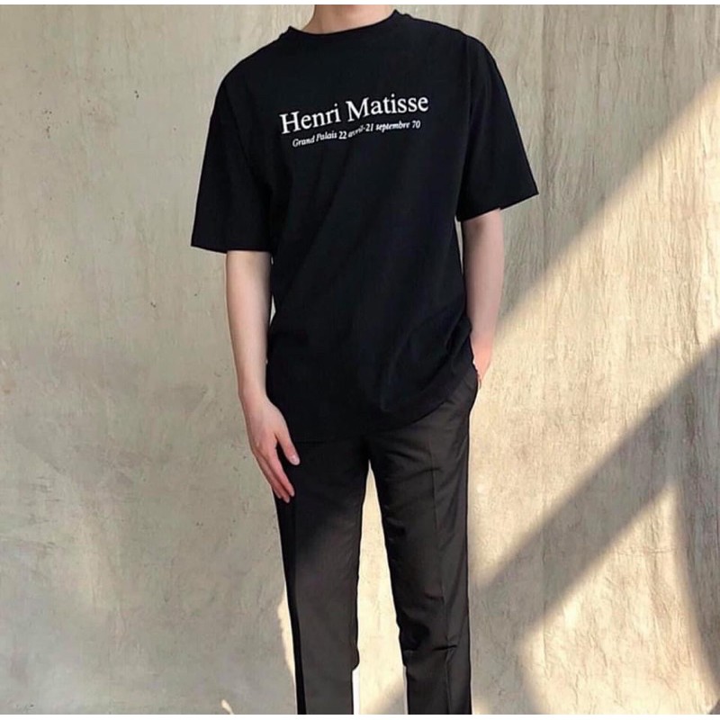 Áo Thun Tay Lỡ Unisex HENRI MATISSE vải cotton màu ĐEN/TRẮNG 🦋/Nam nữ unisex/FREESHIP 99K ❤️