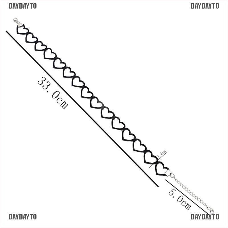 Vòng Cổ Choker Dây Nhung Mặt Trái Tim Phong Cách Gothic Punk Cổ Điển