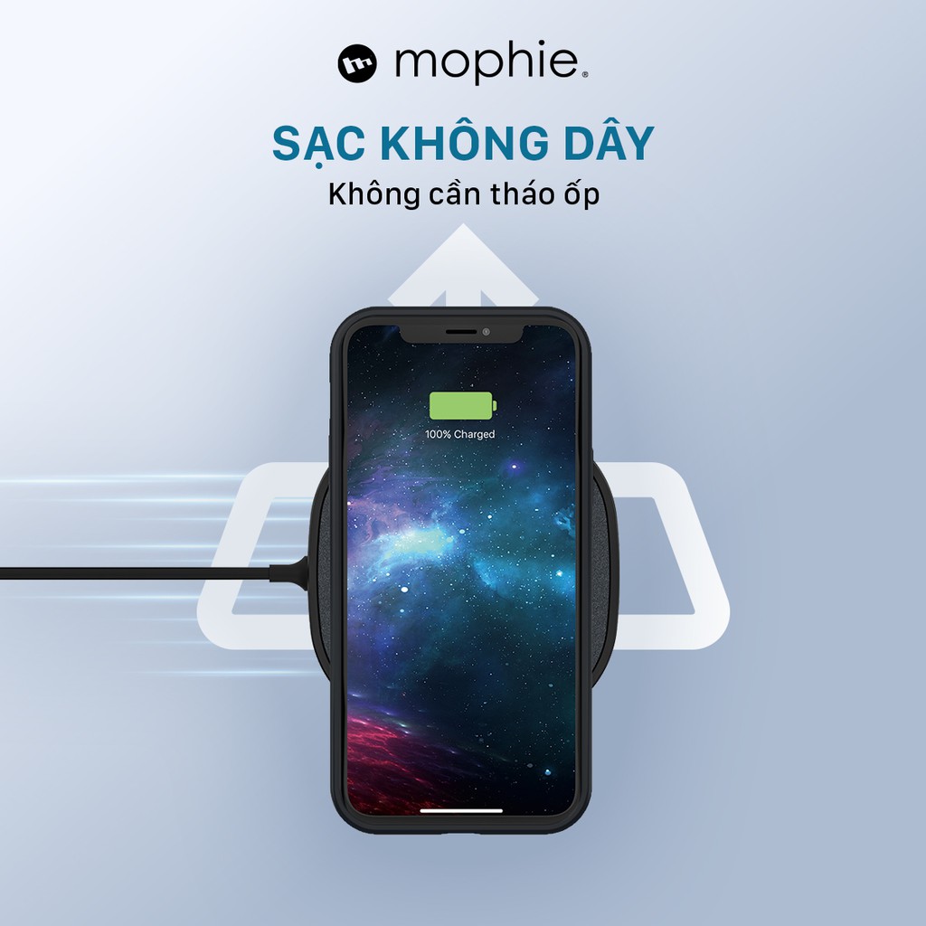 Đế sạc không dây Mophie 15W - sạc nhanh không dây chuẩn Qi, công suất lên tới 10W cho Android Devices và 5W cho iOS