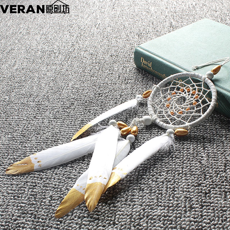 Dream Catcher Vẽ Tay Treo Tường Trang Trí Xinh Xắn