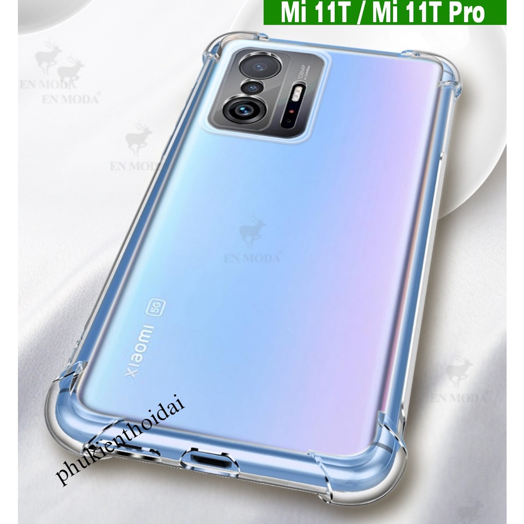Ốp lưng Xiaomi Mi 10T Pro / Mi 10T / Mi 11T / Mi 11T Pro dẻo trong suốt lồi 4 góc chống sốc cao cấp