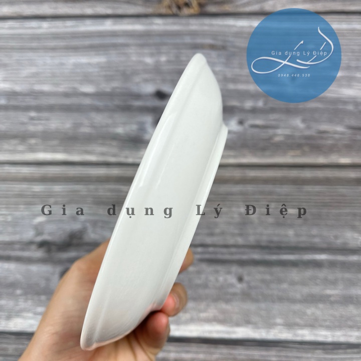 Đĩa sứ tròn dâu tây cao cấp