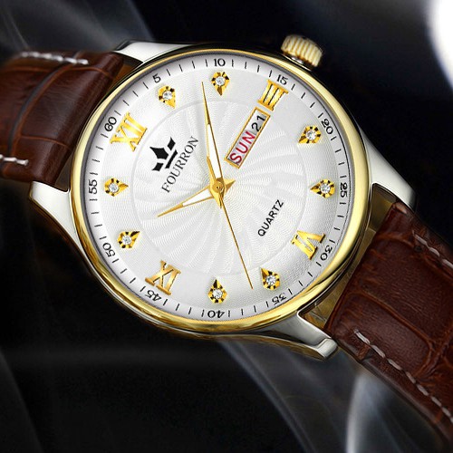 (HUYỀN THOẠI) Đồng Hồ Nam FOURRON F811 Chạy 2 Lịch_Phiên Bản Doanh Nhân Dây Da Cao Cấp_FULL BOX | BigBuy360 - bigbuy360.vn