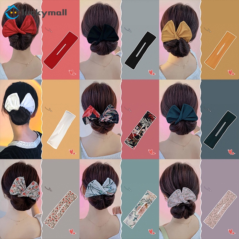 Fashion Magic Bowknot Hairpin Hold Hairband Bow Hair Clip For Women Hair Band Headband Hair Accessories Tools