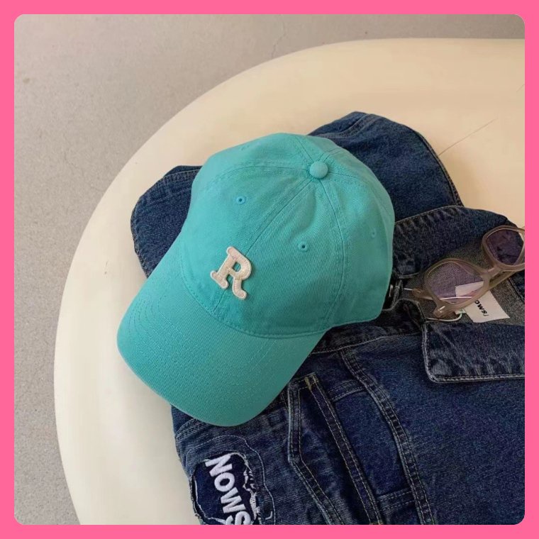 Mũ lưỡi trai thêu chữ R sắc màu nón kết nam nữ độc đẹp phụ kiện unisex chụp ảnh chất lượng nhiều màu sành điệu