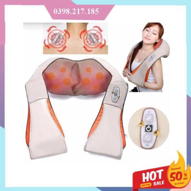 Đai massage vai, cổ, gáy, lưng hồng ngoại SheetSheel xoa bóp giảm đau hiệu quả, thư giãn tại nhà - SALE LỚN NHẤT NĂM