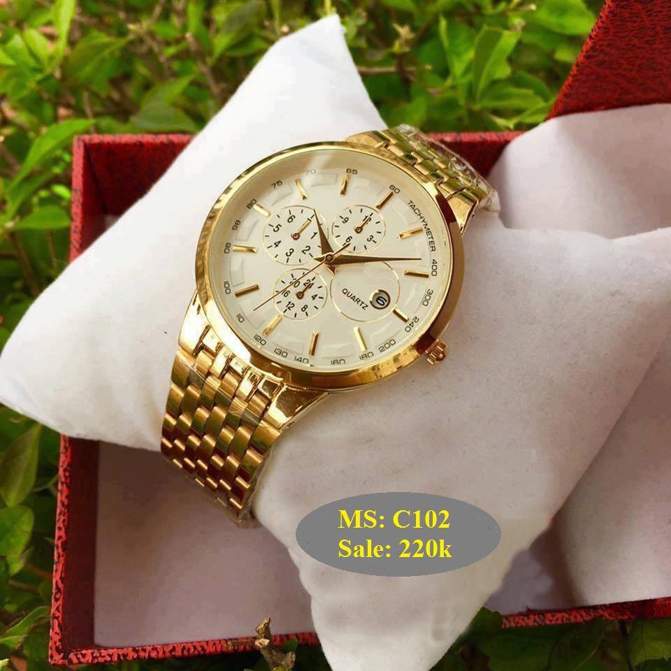 đồng hồ nam baishuns ''KHỞI NGHIỆP'' dây vàng may mắn giá siêu rẻ