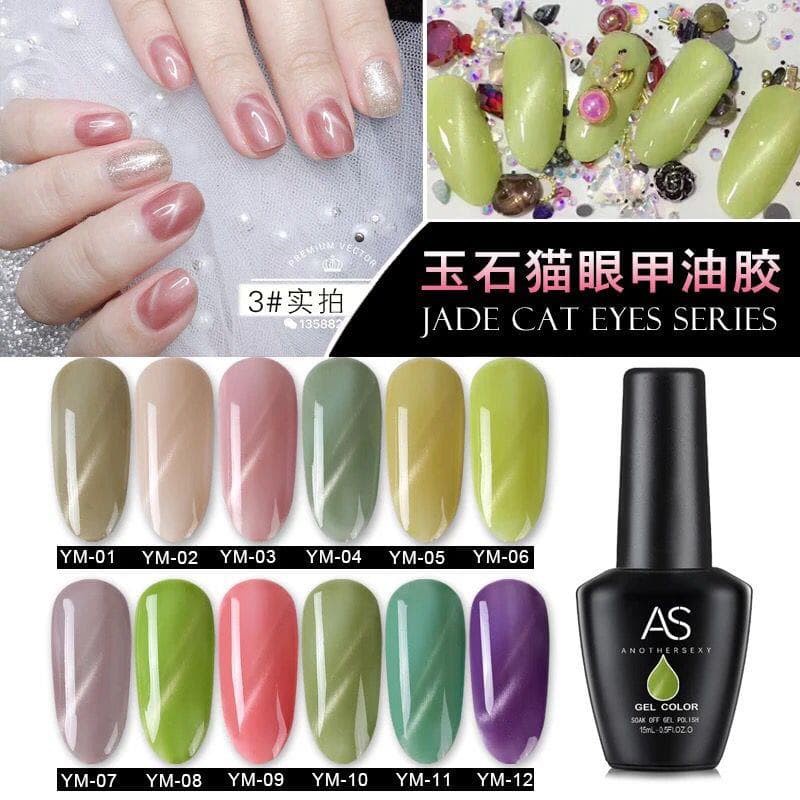 Sơn Gel AS vỏ đen Mã YM ( Cam Kết Chính Hãng - làm khô sơn gel bằng máy hơ uvled )