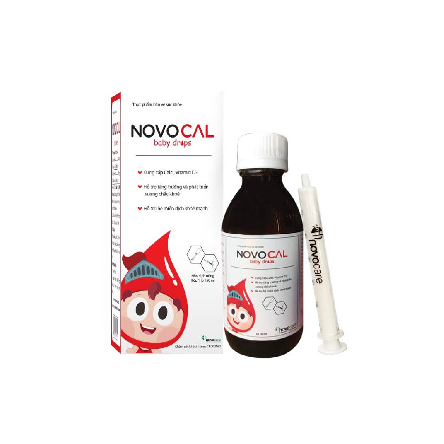 [QUÀ TẶNG] Novocal Baby Drops lọ 150ml bổ sung Calci cho trẻ em phụ nữ có thai và người cao tuổi