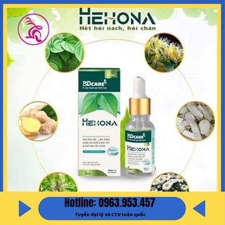 Serum hôi nách hôi chân Hehona kiểm soát mồ hôi, hết thâm, khử mùi hôi nách, an toàn với bà bầu