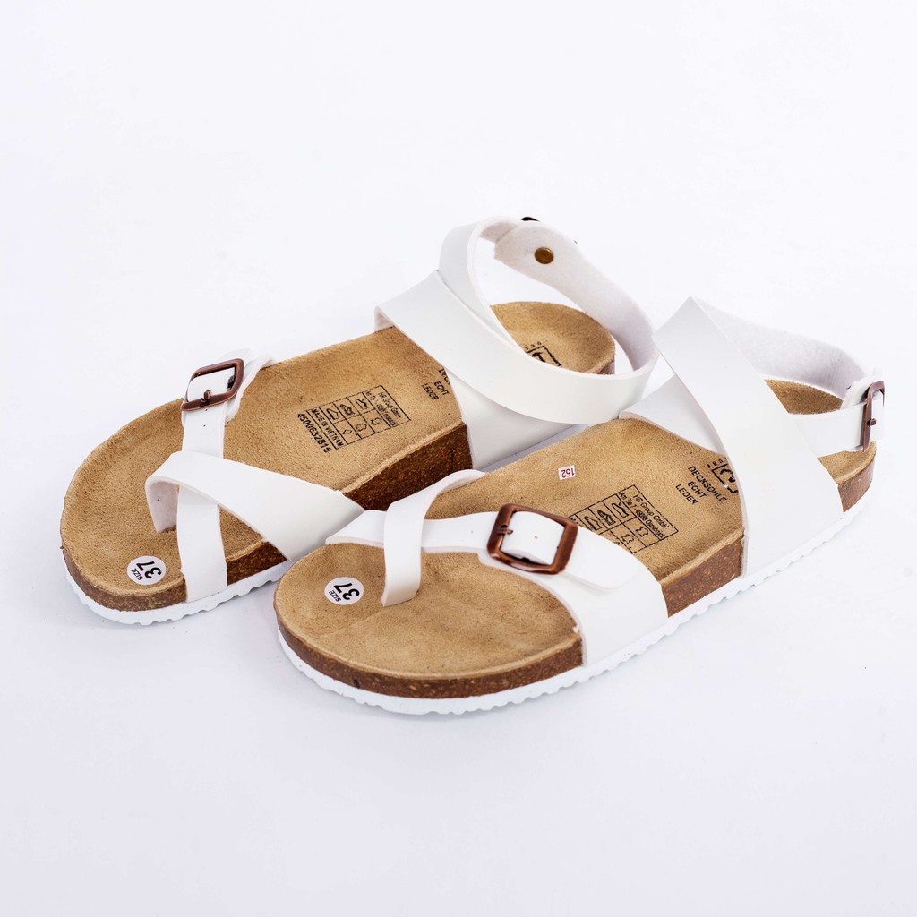 SANDAL UNISEX xỏ ngón quấn cổ chân chất liệu da tổng hợp xuất khẩu châu Âu mã PU16